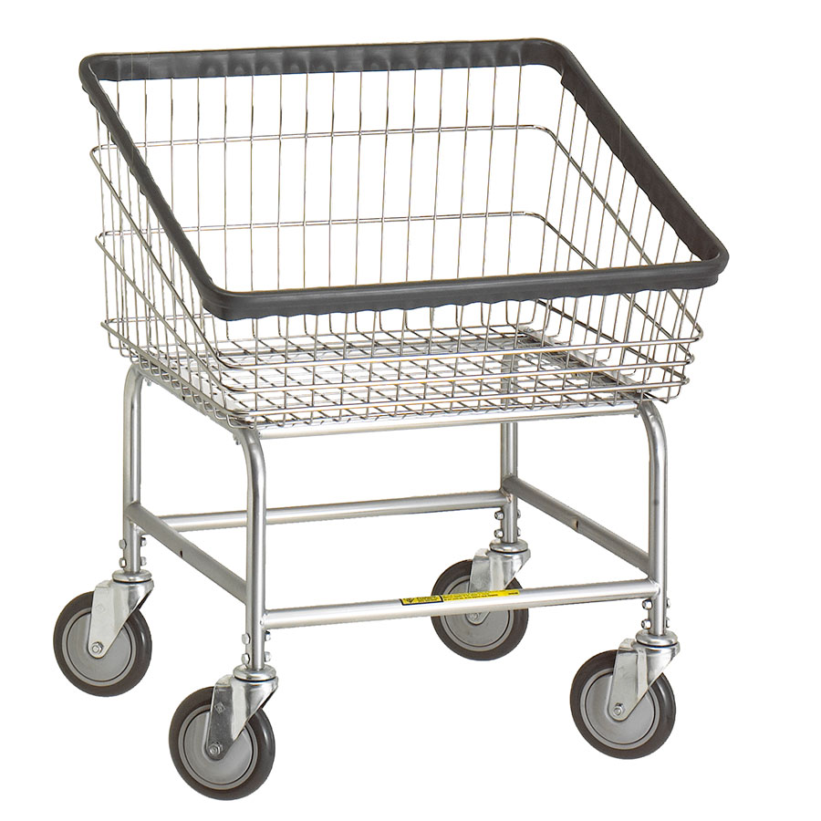 R&B Wire 100T Front Loading Wire Frame Metal Laundry Cart - 2 1/4 ...