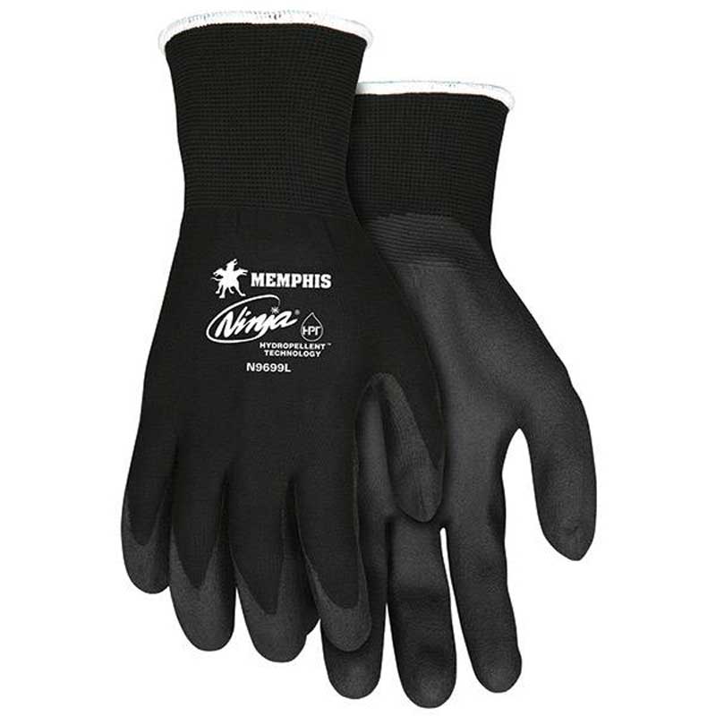 MCR Safety Ninja HPT Gloves Large N9699LMG - Black - UnoClean