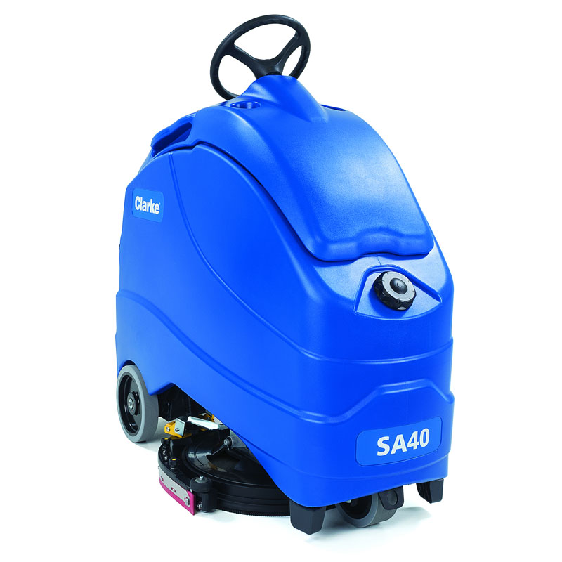Battery Powered Floor Scrubber, 20 in. Cleaning Path - Parish Supply