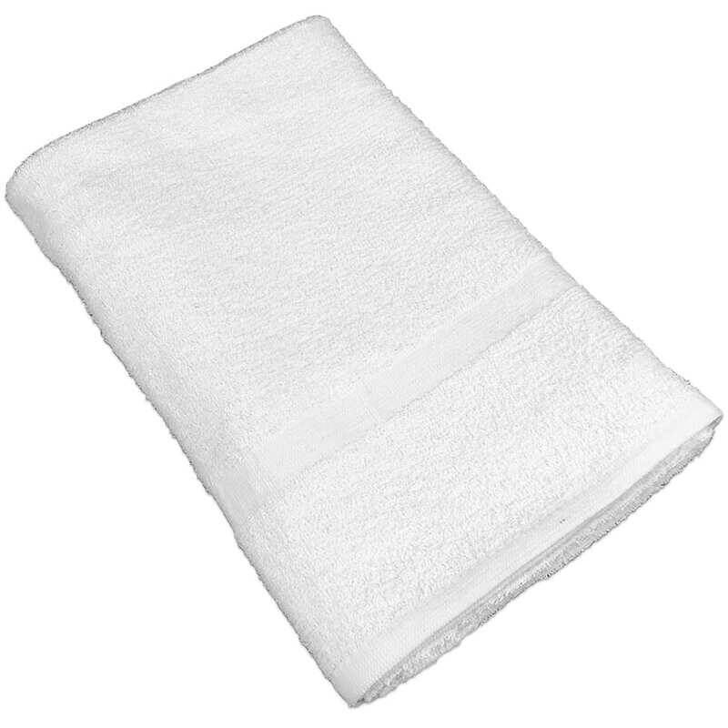 Lanes Border Bath Towel White