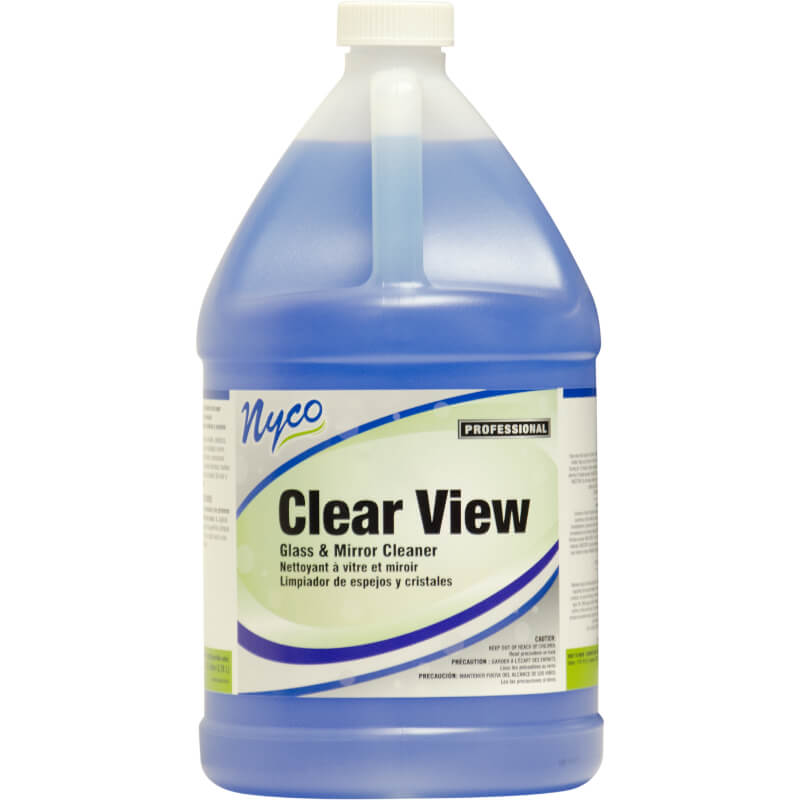 4) Nyco Clear View Glass & Mirror Cleaner 428 oz Lilac Scented - Blue -  UnoClean
