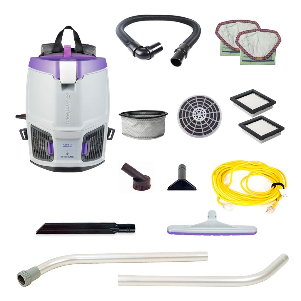 ProTeam GoFit 3, Commercial Backpack Vacuum 3 qt. with Xover Tool Kit PT-107714